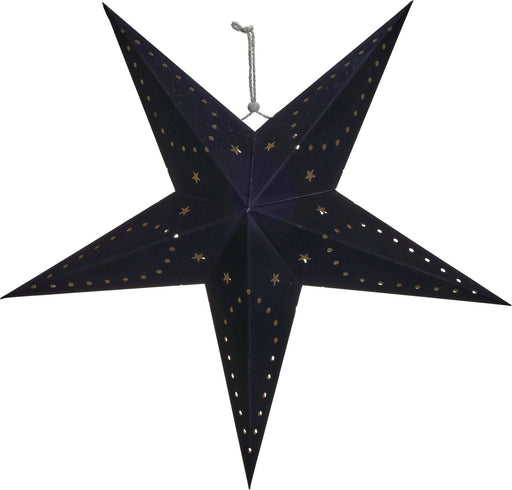 KI-generiertes Bild,3D Leuchtstern Papierstern Ø 60cm Schwarz 10 LED Timer Weihnachtsstern