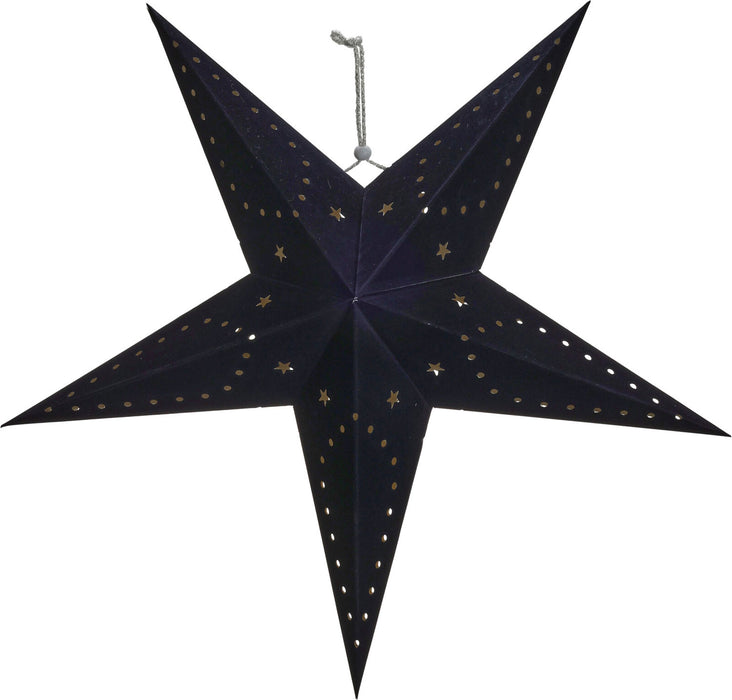 KI-generiertes Bild,3D Leuchtstern Papierstern Ø 60cm Schwarz 10 LED Timer Weihnachtsstern