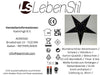 KI-generiertes Bild,3D Leuchtstern Papierstern Ø 60cm Schwarz 10 LED Timer Weihnachtsstern