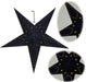 KI-generiertes Bild 3D Leuchtstern Papierstern Ø 60cm Schwarz 10 LED Timer Weihnachtsstern