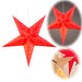 KI-generiertes Bild 3D Leuchtstern Papierstern Ø 60cm Rot Ornament 20 LED Beleuchtet Weihnachtsstern