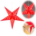 KI-generiertes Bild 3D Leuchtstern Papierstern Ø 60cm Rot 20 LED Beleuchtet Weihnachtsstern
