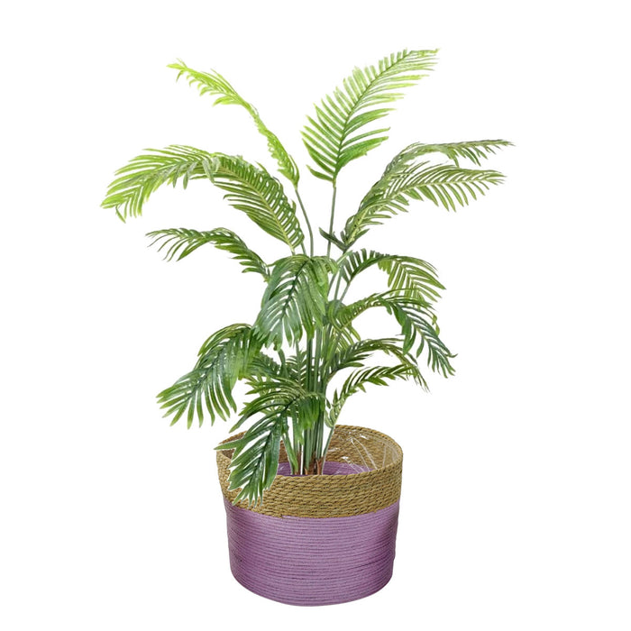 KI-generiertes Bild,Seegras Blumentopf Übertopf Palma 28cm Flieder Pflanztopf Aufbewahrungskorb