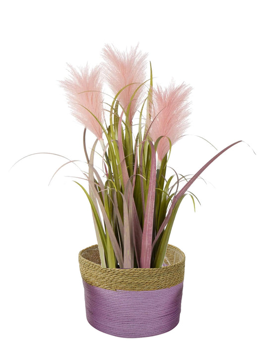 KI-generiertes Bild,Seegras Blumentopf Übertopf Palma 33cm Flieder Pflanztopf Aufbewahrungskorb