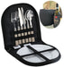 KI-generiertes Bild 10-teiliges Picknick-Set Tragetasche Geschirr Besteck Mehrweggeschirr 2 Personen
