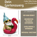 KI-generiertes Bild,XL Deko Figur Gartenzwerg Pink sitzend 17cm Gnom Skulptur Gartenstatue Statue Objekt