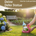 KI-generiertes Bild,XL Deko Figur Gartenzwerg Pink sitzend 17cm Gnom Skulptur Gartenstatue Statue Objekt