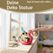 KI-generiertes Bild,XL Deko Figur Gartenzwerg Pink sitzend 17cm Gnom Skulptur Gartenstatue Statue Objekt