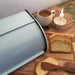 KI-generiertes Bild,Vintage Brotkasten Ice Blau 34cm Metall Retro Brotbox Aufbewahrungskorb