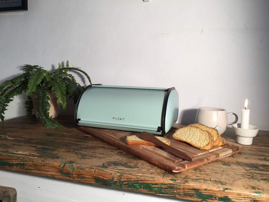 KI-generiertes Bild,Vintage Brotkasten Leaf Grün 34cm Metall Retro Brotbox Aufbewahrungskorb