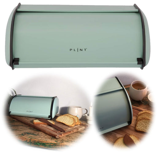 KI-generiertes Bild Vintage Brotkasten Leaf Grün 34cm Metall Retro Brotbox Aufbewahrungskorb