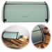 KI-generiertes Bild Vintage Brotkasten Leaf Grün 34cm Metall Retro Brotbox Aufbewahrungskorb