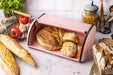 KI-generiertes Bild,Vintage Brotkasten Rose 34cm Metall Retro Brotbox Aufbewahrungskorb