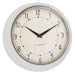 KI-generiertes Bild,Nostalgische Metall Wanduhr Creme Weiß 23cm Vintage Küchenuhr Bürouhr Retro Look