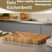 KI-generiertes Bild,Profi Holz Schneidebrett Stirnholz 36cm XL Bambus Küchenbrett Tranchierbrett