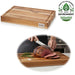 KI-generiertes Bild Profi Holz Schneidebrett Teak 40cm XL Teakholz Küchenbrett Tranchierbrett