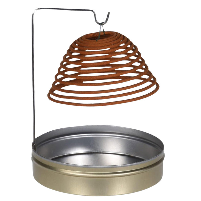 KI-generiertes Bild,2x 3 Citronella Räucherspirale hängend mit Halterung Insektenschutz Mückenschutz