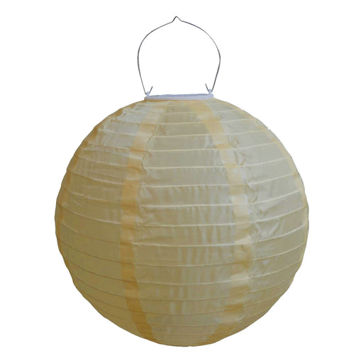 KI-generiertes Bild,Design Solar LED Lampion Gelb 30cm Lichtsensor Nylon Gartenlaterne Hängelampe