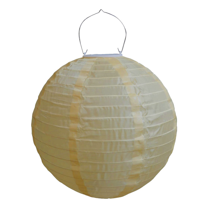 KI-generiertes Bild,Design Solar LED Lampion Gelb 30cm Lichtsensor Nylon Gartenlaterne Hängelampe