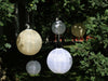 KI-generiertes Bild,Design Solar LED Lampion Weiß 30cm Lichtsensor Nylon Gartenlaterne Hängelampe