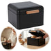 KI-generiertes Bild Vintage Brotkasten Schwarz Black 20cm Metall Retro Brotbox Aufbewahrungskorb