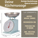 KI-generiertes Bild,Vintage Küchenwaage Retro Blau Manuelle Backwaage großes Ziffernblatt 1L Schüssel