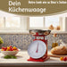 KI-generiertes Bild,Vintage Küchenwaage Retro Rot Manuelle Backwaage großes Ziffernblatt 1L Schüssel
