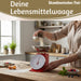 KI-generiertes Bild,Vintage Küchenwaage Retro Rot Manuelle Backwaage großes Ziffernblatt 1L Schüssel