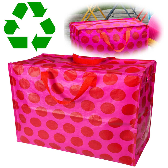 KI-generiertes Bild XXL Jumbo Bag Pink Rot Spotlight 55cm Kunststoff Aufbewahrungstasche Einkaufstasche
