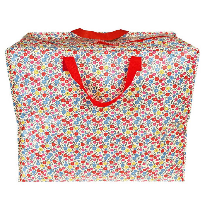 KI-generiertes Bild,XXL Jumbo Bag Tilde bunte Blumen 55cm Aufbewahrungstasche Einkaufstasche