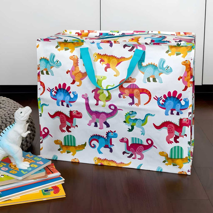 KI-generiertes Bild,XXL Jumbo Bag Baby Dinos Dinosaurier 55cm Aufbewahrungstasche Einkaufstasche