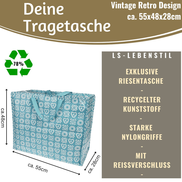 KI-generiertes Bild,XXL Jumbo Bag Blue Friendship 55cm Aufbewahrungstasche Einkaufstasche