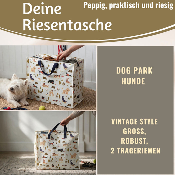 KI-generiertes Bild,XXL Jumbo Bag Dog Park Hunde 55cm Aufbewahrungstasche Einkaufstasche