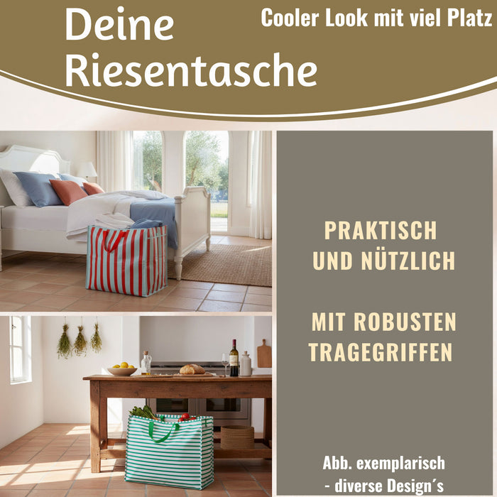 KI-generiertes Bild,XXL Jumbo Bag Blumen Marienkäfer 55cm Aufbewahrungstasche Einkaufstasche