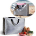 KI-generiertes Bild XXL Jumbo Bag Nautical Stripes gestreift 55cm Recycelt Kunststoff Aufbewahrungstasche Einkaufstasche
