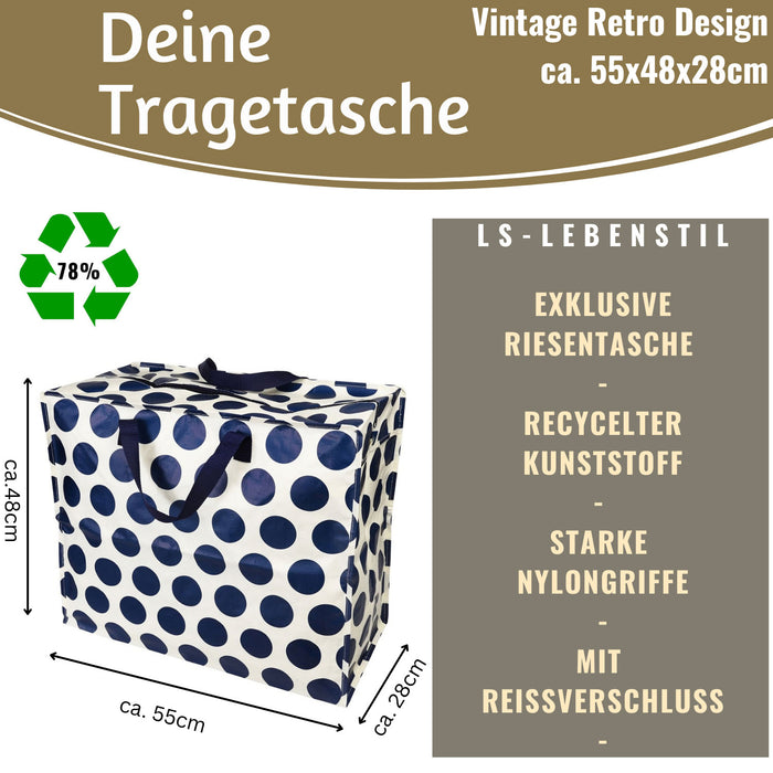 KI-generiertes Bild,XXL Jumbo Bag Navy Blue Spotlight 55cm Aufbewahrungstasche Einkaufstasche