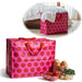 KI-generiertes Bild XXL Jumbo Bag Pink Rot Spotlight 55cm Recycelt Kunststoff Aufbewahrungstasche Einkaufstasche