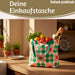 KI-generiertes Bild,Shopper Einkaufstasche Daisy Pink Grün faltbar Strandtasche Tragetasche