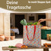 KI-generiertes Bild,Shopper Einkaufstasche Tilde Blumen faltbar Strandtasche Tragetasche