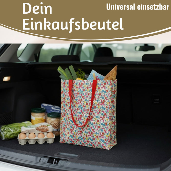 KI-generiertes Bild,Shopper Einkaufstasche Tilde Blumen faltbar Strandtasche Tragetasche