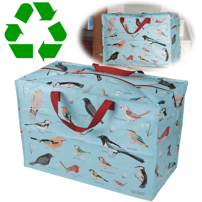 KI-generiertes Bild XXL Jumbo Bag Garden Birds 55cm Kunststoff Aufbewahrungstasche Einkaufstasche