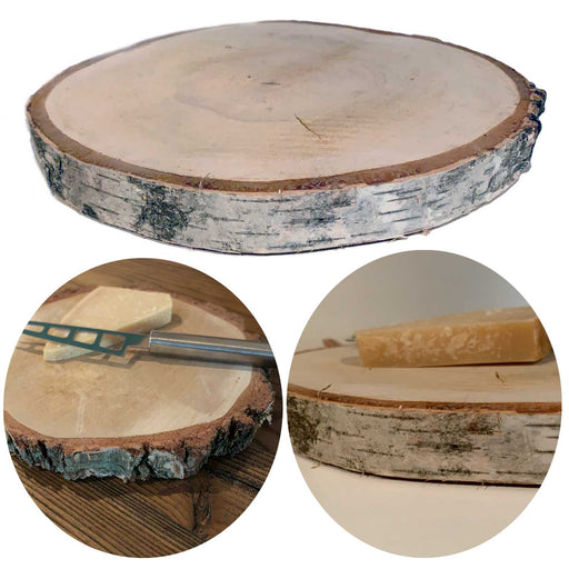 KI-generiertes Bild Rindenbrett Baumscheibe Birke Rund Holz Ø 22-26cm Astscheibe Rindenscheibe