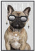 KI-generiertes Bild,Wandbild französische Bulldogge 40x60cm Vogue Diamant Natur Kunstdruck Leinwand