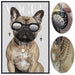 KI-generiertes Bild Wandbild französische Bulldogge 40x60cm Vogue Diamant Natur Kunstdruck Leinwand