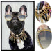 KI-generiertes Bild Wandbild französische Bulldogge 40x60cm Vogue Diamant Schwarz Kunstdruck Leinwand