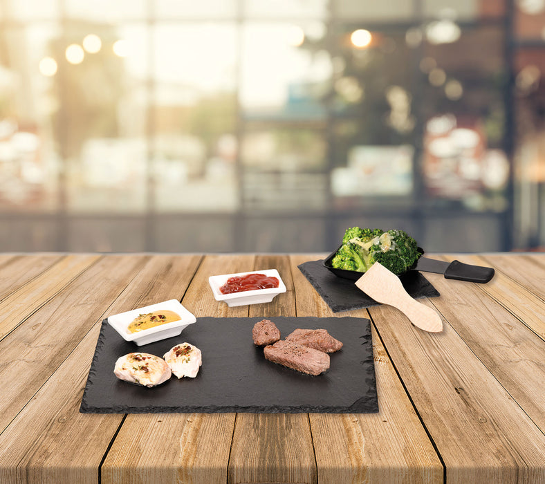 KI-generiertes Bild,Schieferplatte 30x20cm Servierplatte Schieferteller Tischset Sushi Deko
