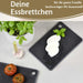 KI-generiertes Bild,2x Brettchen Essbrettchen Frühstücksbrettchen 23x16cm Granit Optik Kunststoff