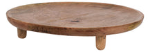 KI-generiertes Bild,XL Mango Holz Servierteller 37cm Rund Serviertablett Deko Tablett Servierplatte