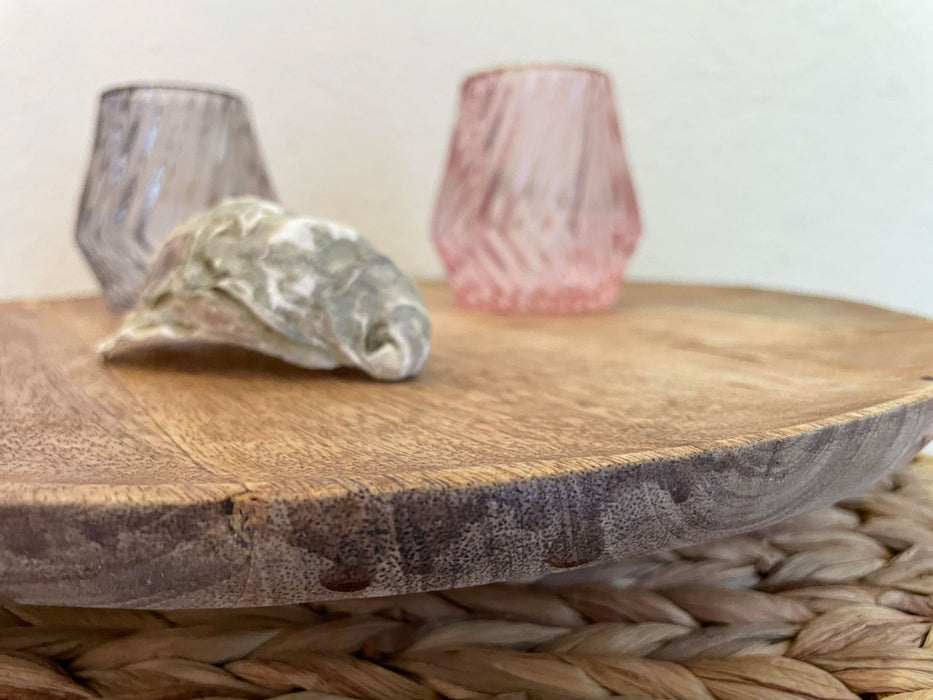 KI-generiertes Bild,XL Mango Holz Servierteller 37cm Rund Serviertablett Deko Tablett Servierplatte