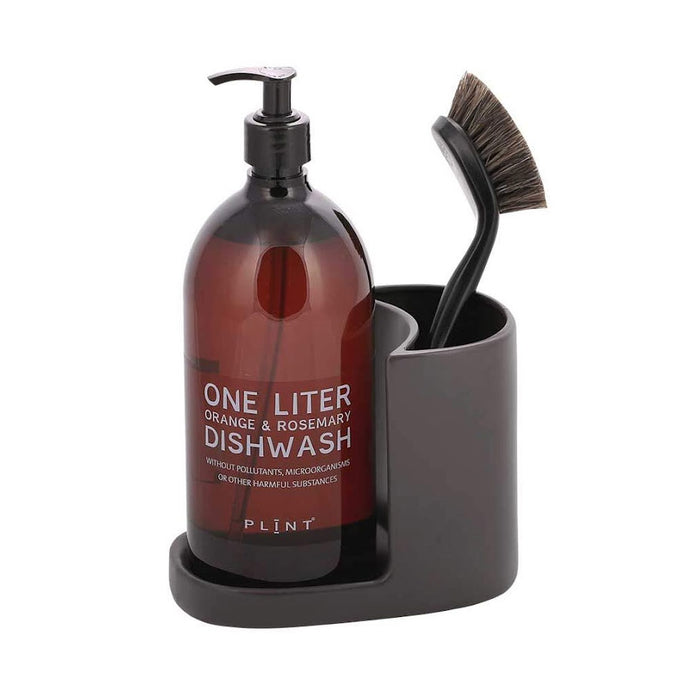 KI-generiertes Bild,Design Spülbecken Organizer Grau Braun Waschbecken Schwammhalter Schwammablage
